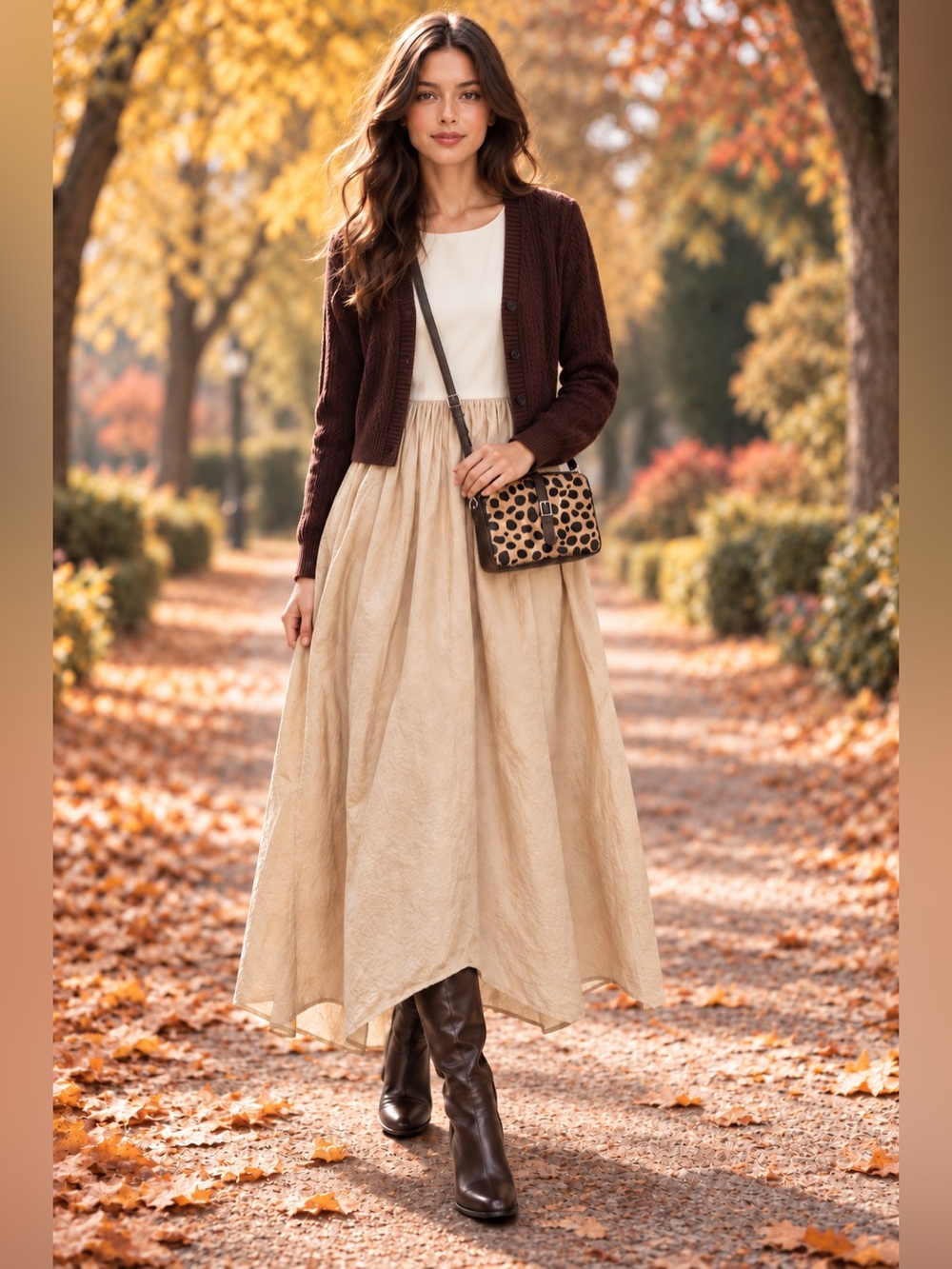 Drew "Genesis" Mixed Media Maxi Dress - Fall Capsule Wardrobe - Size Small
